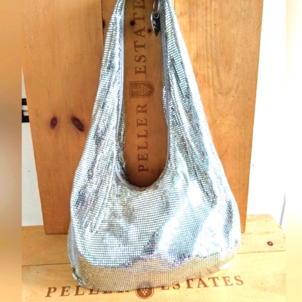 Vintage Felix Rey Silver Chainmail Slouchy Hobo Bag